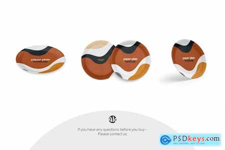 Paper Plate Mockup Set