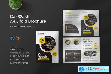 Car Wash Bifold Brochure