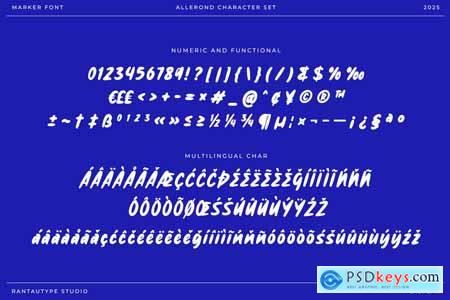 Allerond Marker Display Font