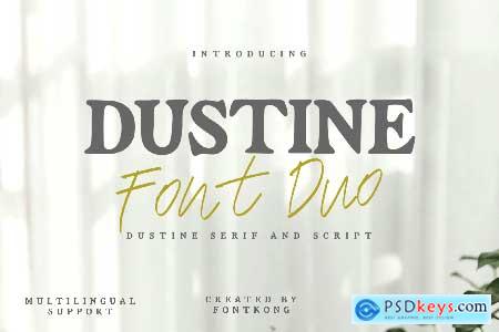 Dustine Font Duo  Serif and Script Typeface