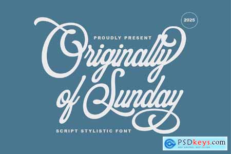 Originally Of Sunday