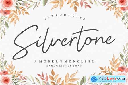 Silvertone - Monoline Handwritten Logo Font