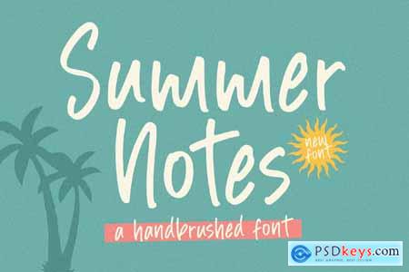 Summer Notes - Handbrushed Font Logo Font