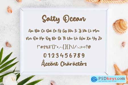 Salty Ocean - Bold Brushed Handdrawn Logo Font