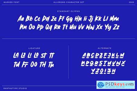 Allerond Marker Display Font