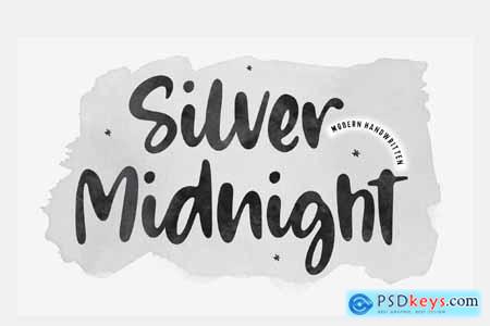 Silver Midnight - Modern Handwritten Logo Font