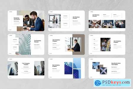Minefin - Minimalist Pitch Deck PowerPoint Templat