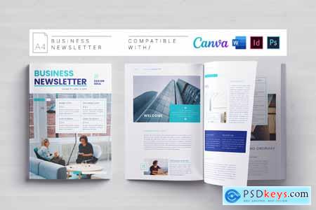 Newsletter Template Canva Docx ID PSD