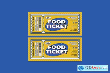 Yellow Food Ticket Design