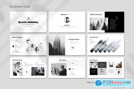 Black Clean Minimal PowerPoint Template