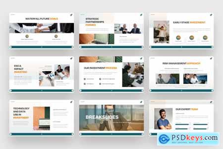 Waterfall - Venture Capital PowerPoint Template