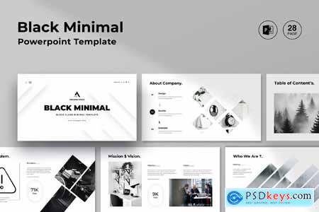 Black Clean Minimal PowerPoint Template