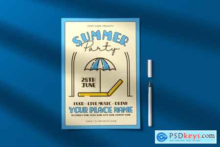 Happy Summer Day Flyer Templates Z8SJUDB
