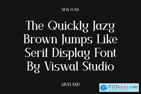 Giveland - Bold Serif Display Font