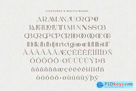 Amore Ligature Serif Font