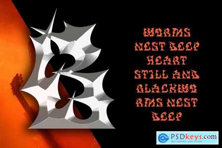 Redmont  Black Metal Font