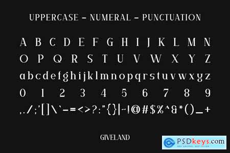 Giveland - Bold Serif Display Font