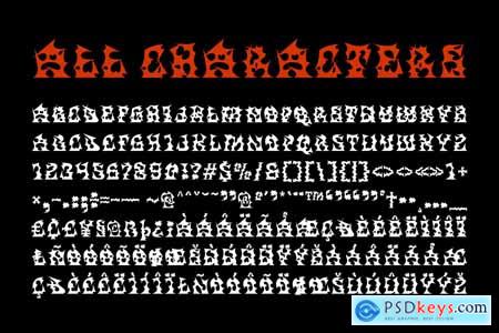 Redmont  Black Metal Font