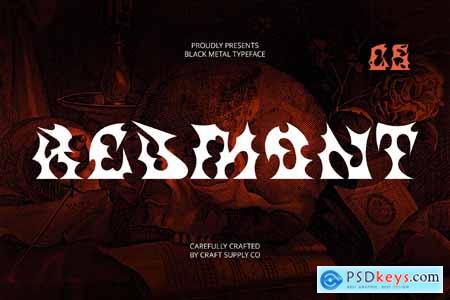 Redmont  Black Metal Font
