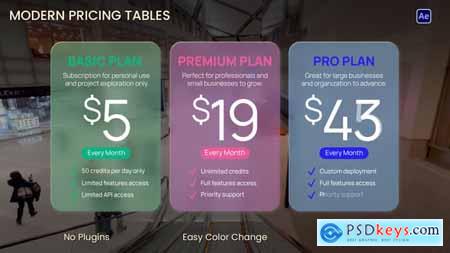 Modern Pricing Table 58016914