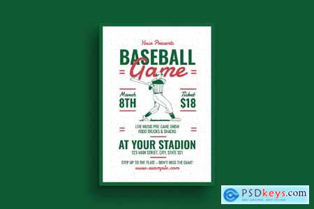 Retro Baseball Game Event Flyer