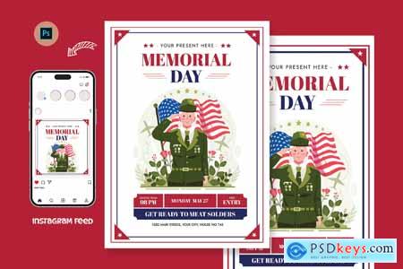 Military Mothers Day Flyer Design Template