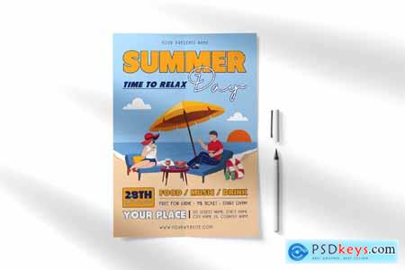 Happy Summer Day Flyer Templates KY4UL6G