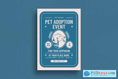 Retro Pet Adoption Event Flyer
