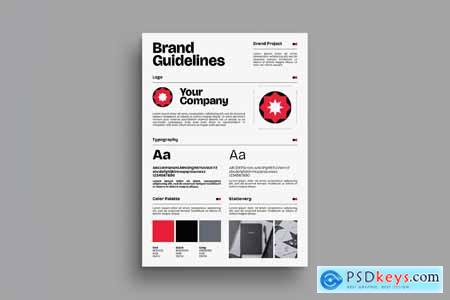 Red Black Minimalist Brand Guideline