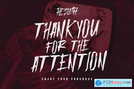 Heisloth Handmade Horor Brush Font