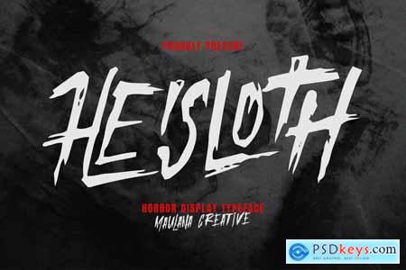 Heisloth Handmade Horor Brush Font
