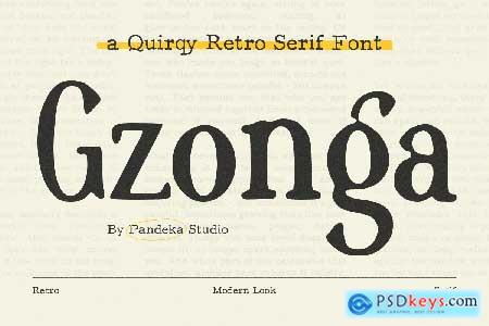 Gzonga - Quirky Retro Serif