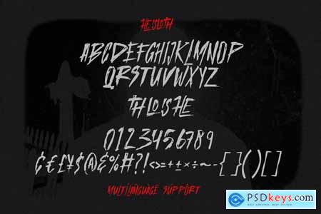 Heisloth Handmade Horor Brush Font