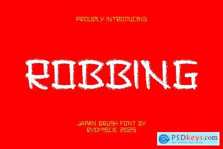 Robbing - Brush Font