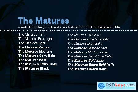 The Matures Family Font Sans Serif