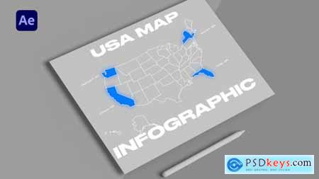 USA Map Infographics 58092008