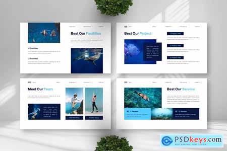 Underwater - Animals Powerpoint Templates