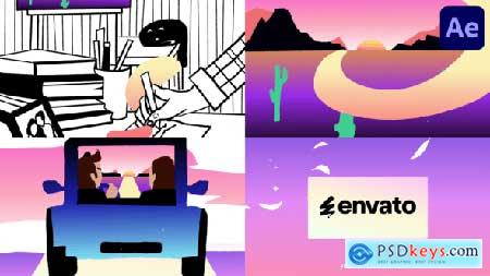 Road Travel Logo Opener After Effects 58068907