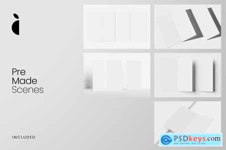 (SIM) Two-Fold Brochure Restaurant Menu Mockup