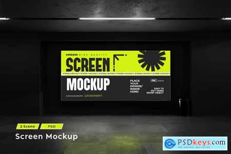 Projector LED Screen Mockup