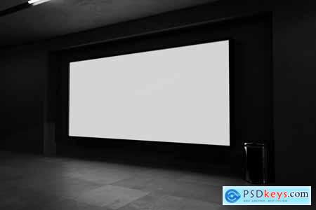 Projector LED Screen Mockup