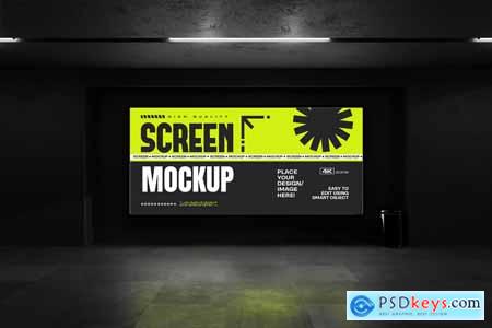 Projector LED Screen Mockup