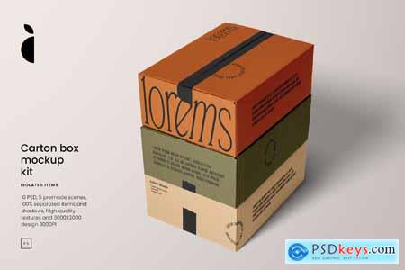 (ADV) Realistic Carton Box Mockup Kit