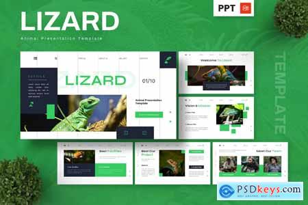 Lizard - Animal Powerpoint Templates