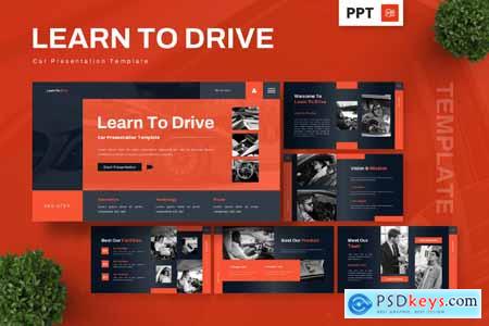 Learn To Drive - Car Powerpoint Templates