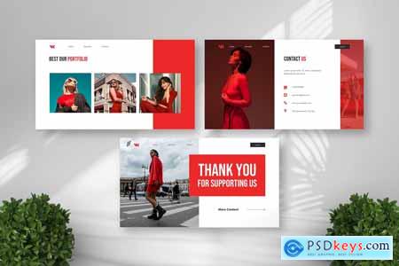 Redcloth - Fashion Powerpoint Templates