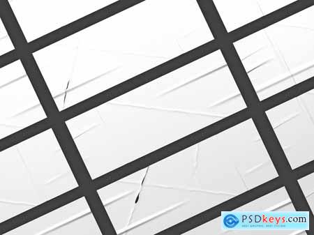 Crumpled Rectangle Sticker Mockup