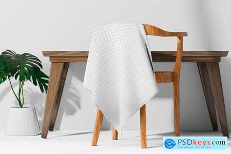 Blanket Mockup Set in Home Setting