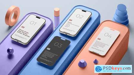 Phone 16 Pro App Preview Multi Screen Template 58163695
