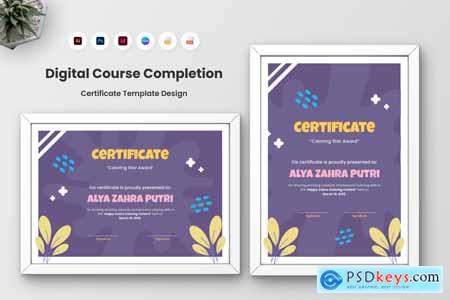 Elegant Signature Course Certificate
